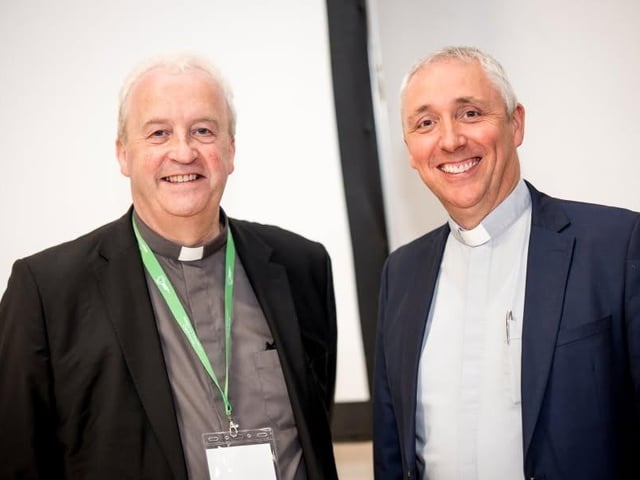 Bishop-Elect Michael Router with Father Paul Farren, Administrator of St Eugene's.