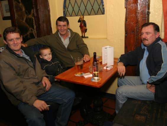 Paul Deehan and son Connor with Thomas McIntyre and Thomas McBrearty.:.