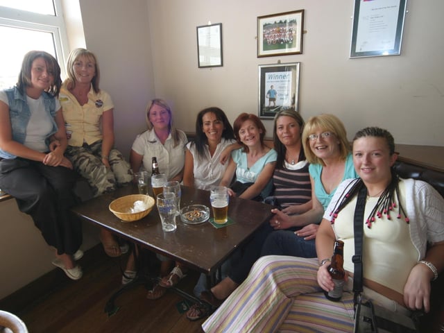 Lisa Colby out for a few drinks with friends and family.