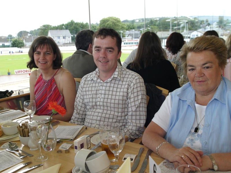 Parties and nights out in July 2004. Lifford Races