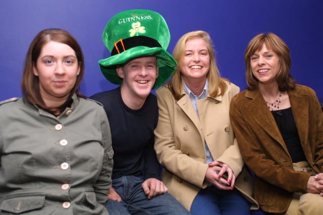 Emman Dillon, John Healey, Teresa McCafferty and Marie Henderson at Tescos party.  (2103JM07):.