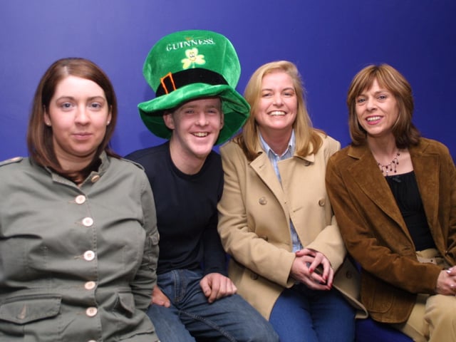 Emman Dillon, John Healey, Teresa McCafferty and Marie Henderson at Tescos party.  (2103JM07):.