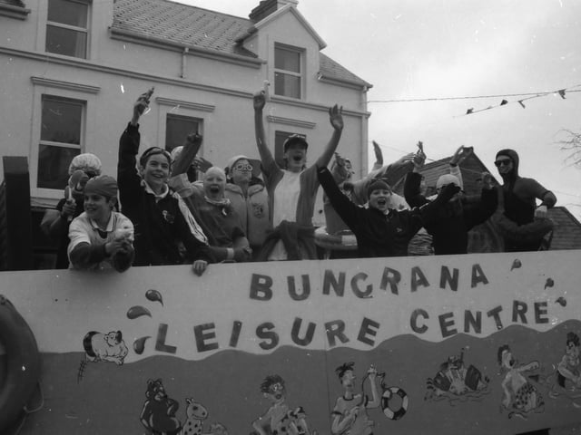 The Buncrana Leisure Centre float at the St. Patrick's Day parade in Buncrana in 1998.