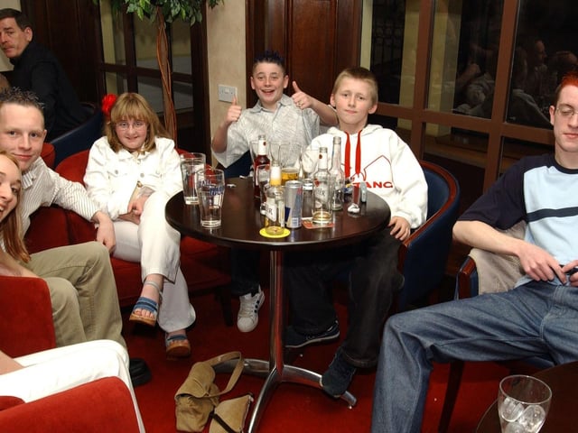 Family and friends of Nicola Carr who celebrated her 18h birthday at the  Ebrington Centre.  Included are, Toni Lee Carr, John Hamilton, Chelesa Carr, Jason Carr, Steven Fulton and Nigel Campbell. (1803CCG13)                             :.