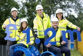 (L-R) The project team working on the Tamneymore to Creggan Water Trunk Main: Jasin Crozier, Anna Delargy (both NI Water), James Maitland Farrans, Conor McAlister McAdam and Sarah Heffernan from Farrans.