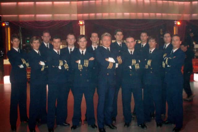 Ciaran Devlin (front row, third from right) with his dancing troupe. Picture: Ciaran Devlin