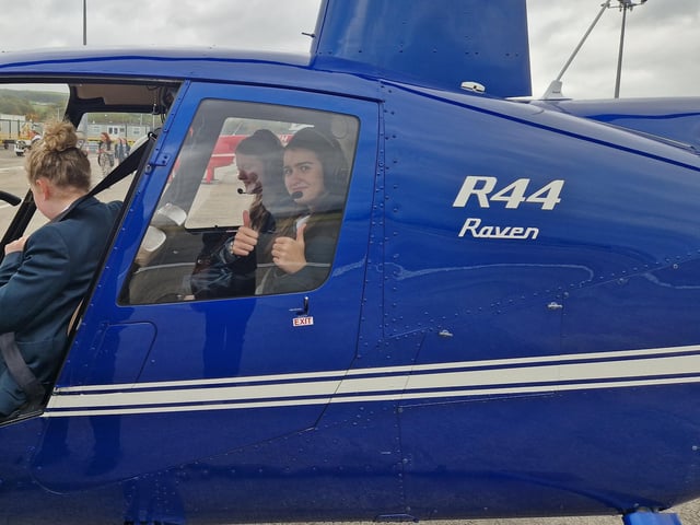 VIP tour and helicopter ride over Amelia’s flight path.