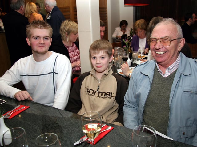 Dave enjoys his 65th birthday with his grandsons, Owen and Emmett 0023JML