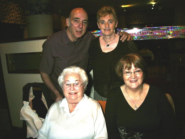 Kathleen Gallagher, Kathleen Gallagher, Joe Whoriskey. and Lily Whoriskey.0009/JML : Parties across Derry in January 2006.