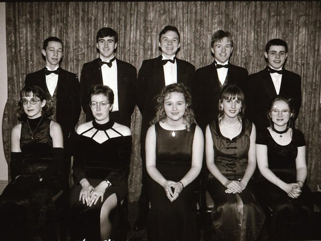 Pictured are students and guests at the Thornhill College and Carndonagh Community School formals in 1996.