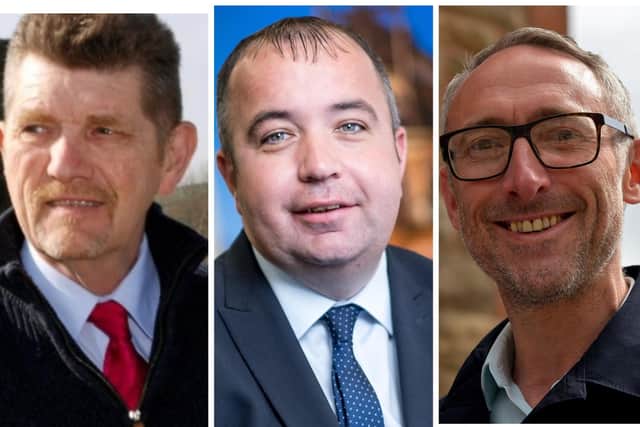 Concerns: UUP Alderman Derek Hussey and SDLP Councillors Brian Tierney and Rory Farrell.