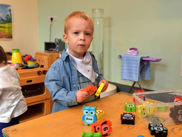 Two-year-old Azayel Ross pictured at the recent Action for Children’s ‘Top of the Tots’ event held at the Ebrington premises. Photo: George Sweeney. DER2331GS – 78