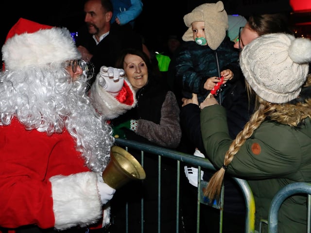 Santa arriving at the Strathfoyle Youth Forum.   (Photo - Tom Heaney, nwpresspics) : .