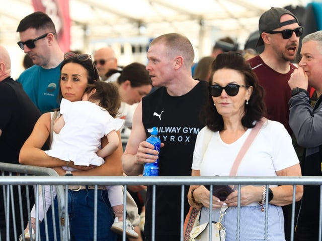 Spectators at the Ebrington Hyrox held in Ebrington Square on Saturday. (Photo - Tom Heaney, nwpresspics)