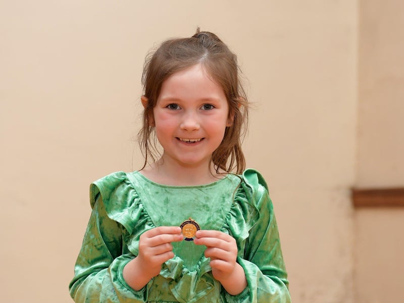 Rosemount Primary School pupil Erin-Louise Duffy achieved first place for P2 Poem at the Feis Dhoire Cholmcille on Tuesday at St Columb’s Hall. Photo: George Sweeney.
