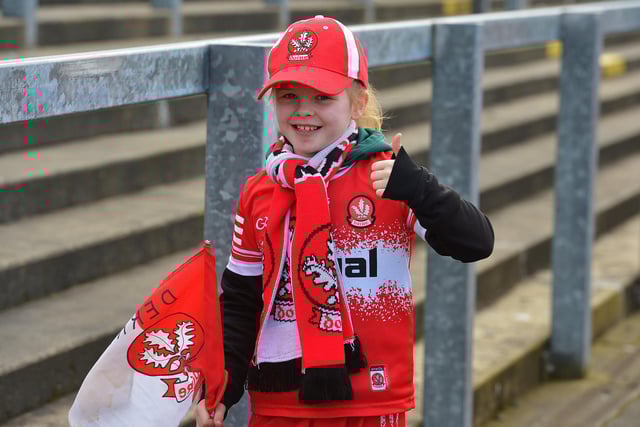 Fan in Celtic Park on Sunday afternoon for Derry's National football League game against Mayo. Photo: George Sweeney