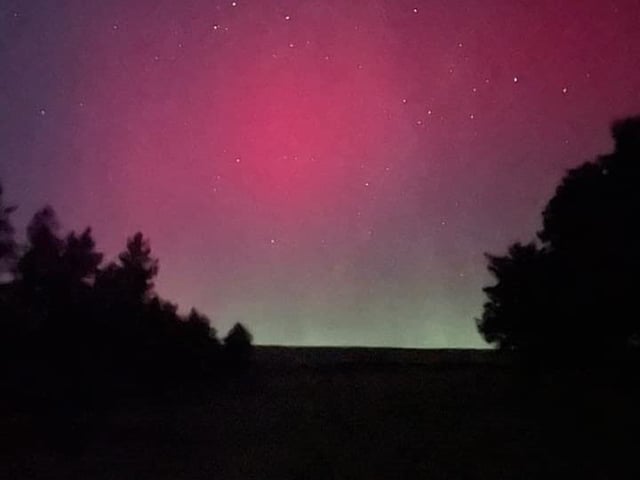 The Northern Lights from the Illies, Buncrana. Picture: Aisling Boss