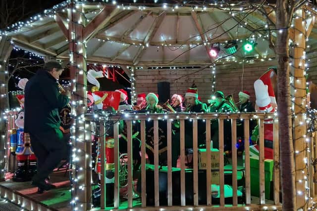 The Carndonagh Brass Band at Swan Park Christmas Market.