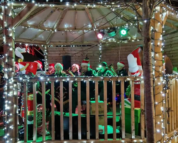 The Carndonagh Brass Band at Swan Park Christmas Market.
