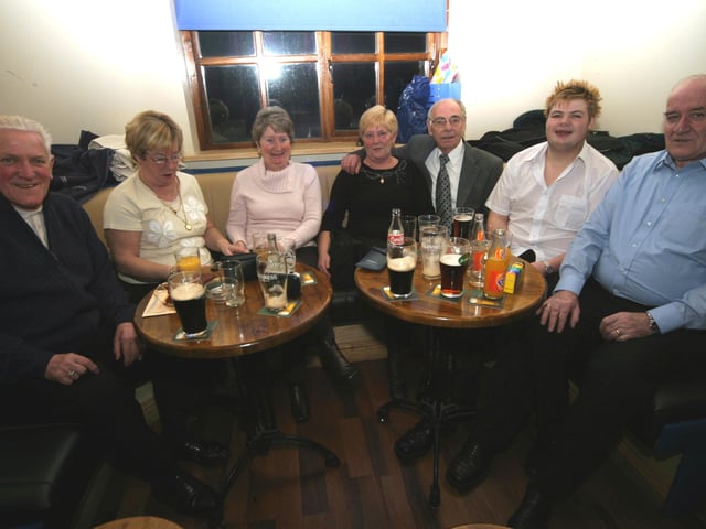 charles enjoys a birthday drink with his aunts and uncles at The Three Flowers 0006/JML : Parties and celebrations January 2006: Charles Conaghan.