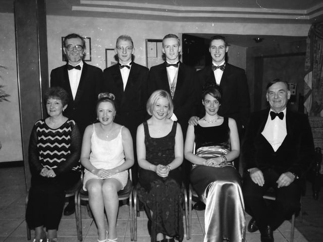Guests and partners at the North West Institute of Further and Higher Education (NWIFHE) students' annual dinner in the White Horse Hotel. From left, seated, Elaine Murray, Cathy McGonagle, Emma Middleton, Sarah Wilson and Ken McCormack. Standing, Don Murray, David Hughes, Sean Lynch and Ciaran Gourley.