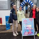 Kelseigh Barr, Emily McGlinchey. Ellie McGarrigle and Ellis Duddy pictured at NWRC's Open Day at Strand Road campus.