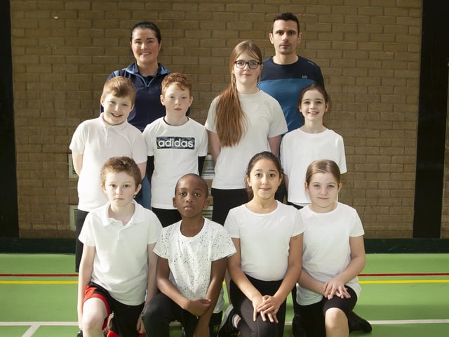 The Fountain PS team which took part in the Bogside and Brandywell Health Forum’s Young People’s 5k Dash & Obstacle Challenge around the Urban Village Area on Thursday morning last.