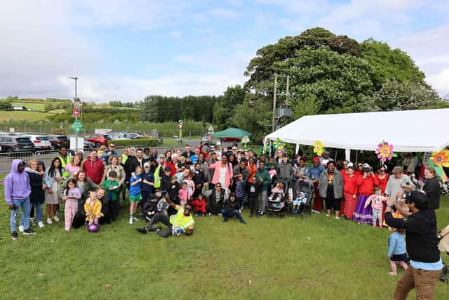 A group shot of all those who gathered in Coshquin last year. Similar numbers are predicted for Brooke Park on July 27.