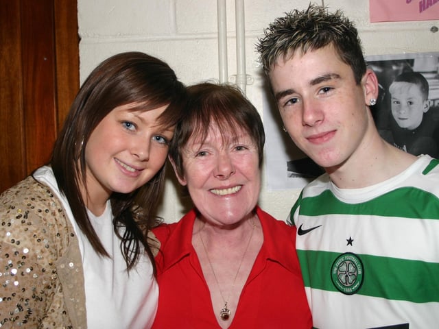 Chantelle and Calvin McCallion pictured with Nana Amy at the Celebrations.. 2047/dd