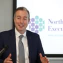 Education Minister Paul Givan, MLA speaking at the OUR Generation launch event