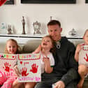 James McClean and three of his kids before the birth of his new baby daughter.