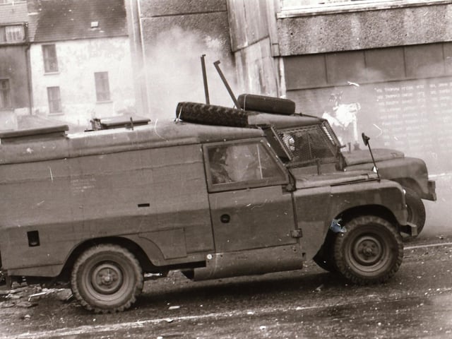 Scenes from the Bogside during rioting on August 12.