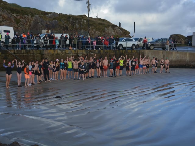 Malin Head Community Christmas Day Swim at Portmor Beach.
