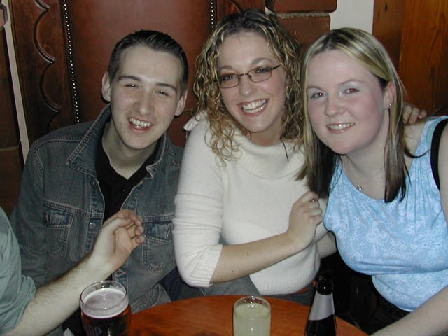 A night out at Café Roc / Earth in Derry in January 2003.