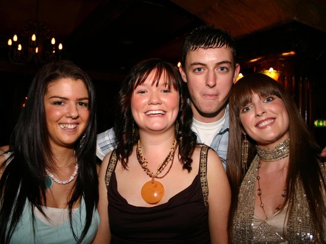 Members of staff from the Mega Bingo who are leaving are left to right Tracey Houston Clare Louise Quilty Chris McLaughlin and Lisa Mellarkey at Marthas Vineyard for dinner 8447dd : .