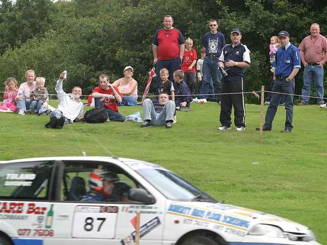 Spectators having fun at Lark in the Park.