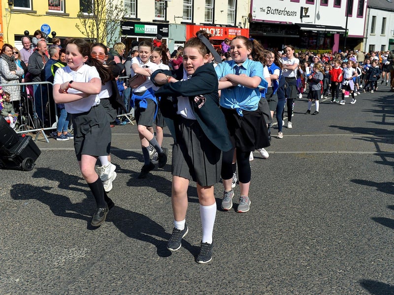 Participants at the Easter Monday parade in Carndonagh. Photo: George Sweeney. DER2315GS – 61