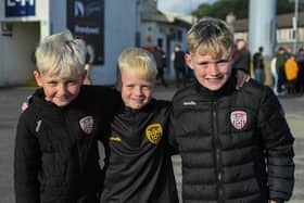 Fans arrive for Derry City’s game against Dundalk in the Brandywell. Photograph: George Sweeney