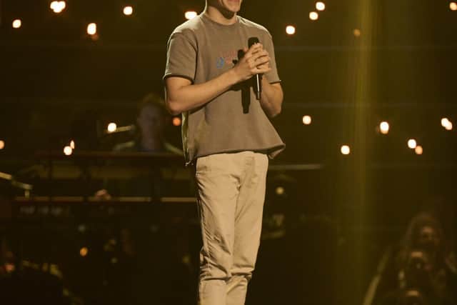 From Lifted Entertainment   The Voice UK: Ep5, SR8 on ITV1 and ITVX  Pictured: JACK MCGEE.  This photograph is (C) ITV Plc and can only be reproduced for editorial purposes directly in connection with the programme or event mentioned above, or ITV plc. This photograph must not be manipulated [excluding basic cropping] in a manner which alters the visual appearance of the person photographed deemed detrimental or inappropriate by ITV plc Picture Desk.  This photograph must not be syndicated to any other company, publication or website, or permanently archived, without the express written permission of ITV Picture Desk. Full Terms and conditions are available on the website www.itv.com/presscentre/itvpictures/terms