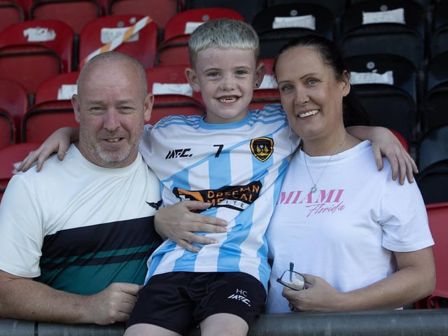 Enjoying the Feile 2025 Ryan McBride U7 Soccer tournament at the Brandywell. (Photo: Jim McCafferty)