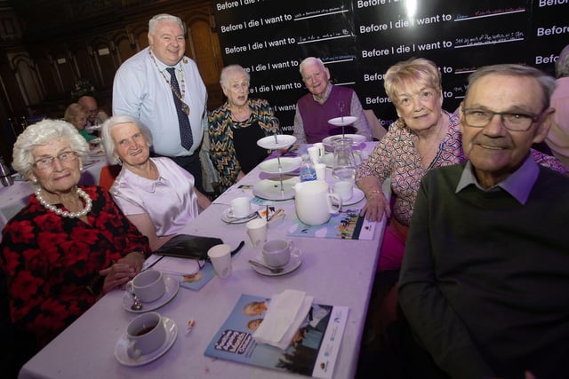 Deputy Mayor Darren Guy pictured with one of the groups enjoying the Mayor's Tea Dance on Wednesday.