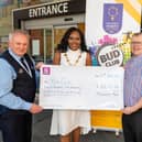Mayor with the Forum's David McLaughlin, Ivan Hetherington and Maurice Kennedy.