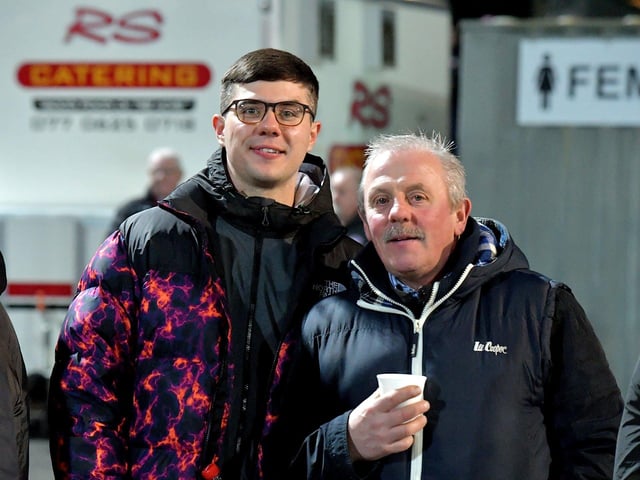Derry City fans at the Brandywell Stadium, on Friday evening, for Derry City’s game against Cork City. Photo: George Sweeney. DER2308GS – 136