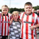 Pictured at the Derry City Meet & Greet held at the Brandywell as part of the Gasyard Feile were Allie Gallagher, Emma Reid, Ethan Coyle and Alfie Ramsey.