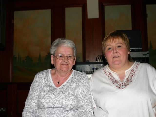 Eileen Rad cliffe with godmother Magdalene in Rafters 6589dd : Eileen Radcliffe's 50th birthday party.