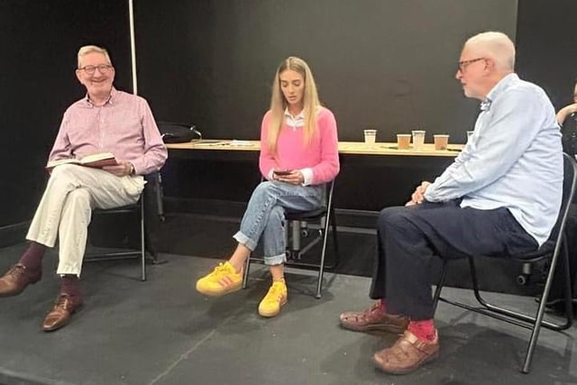 Len McCluskey and Jeremy Corbyn at the Gasyard on Sunday