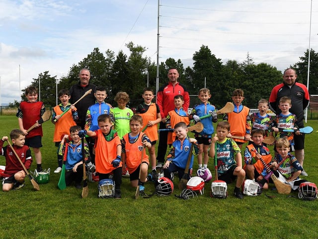Children who took part in the Doire Trasna Kellogs Cúl Camp. Photo: George Sweeney
