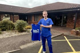 Séamus pictured during his Palliative Care Placement at Foyle Hospice.