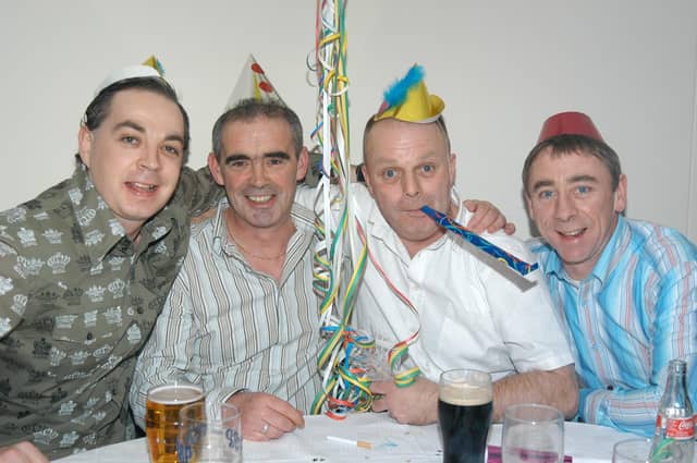 Ringing in the New Year at the New Year's Eve Party in the Tower Hotel on December 31 2004.