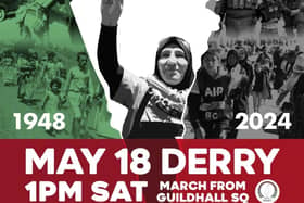 The Derry branch of the Ireland Palestine Solidarity Campaign (IPSC) calls on the people of Derry to join them in a march of remembrance and solidarity, marking the 76th anniversary of the Palestinian Nakba.